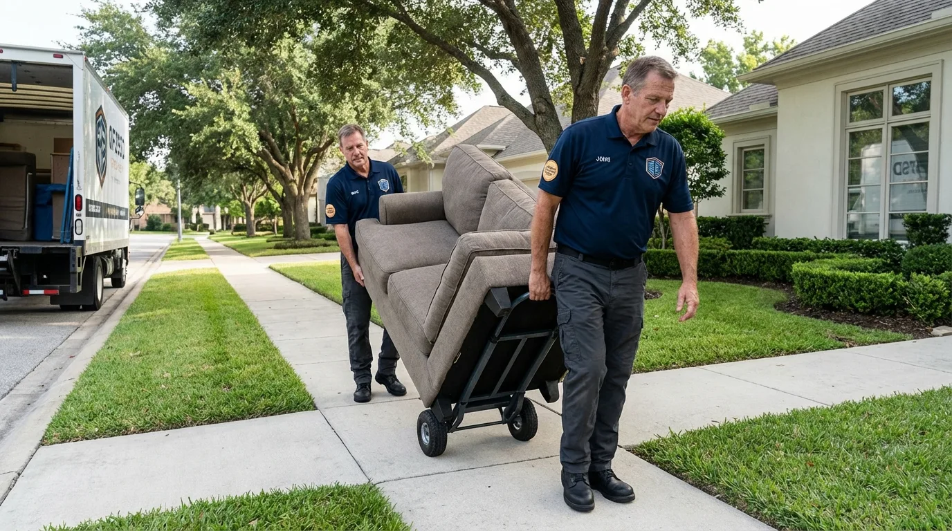 Local residential moving crew loading furniture in Littlestown, PA